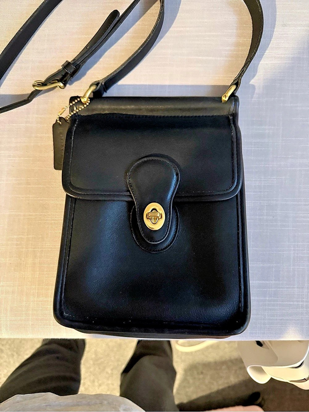 Vintage Coach Murphy Bag Black Leather